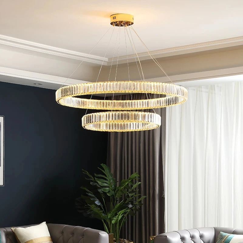 lustre moderne en cristal design haut de gamme élégant et raffiné - vue 4 sur 18