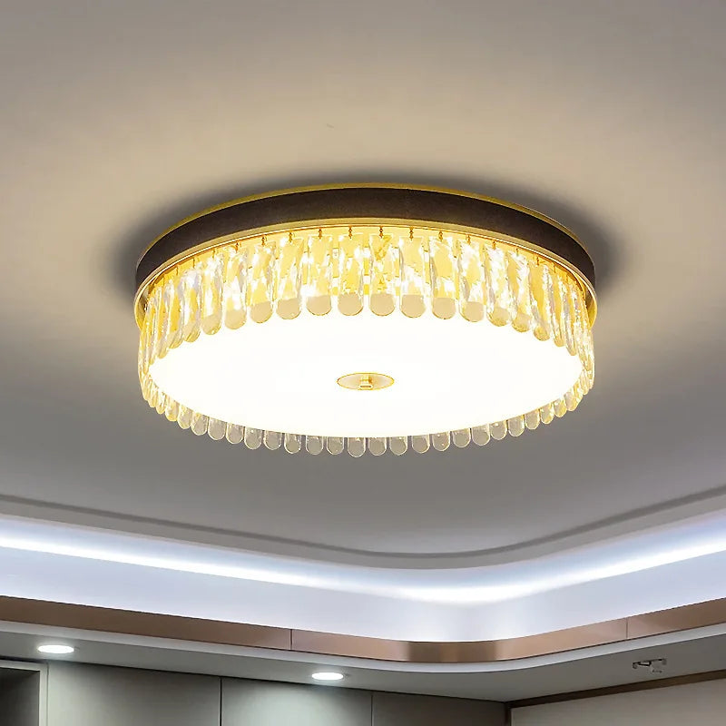 lampe de luxe moderne en cristal k9 led à intensité variable - vue 3 sur 8