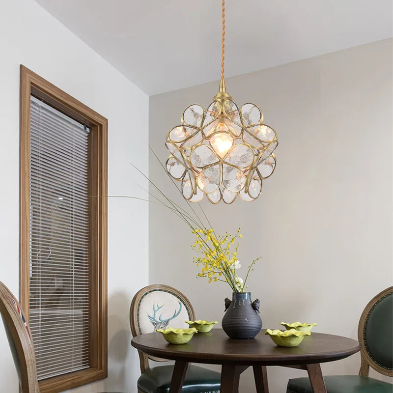 lampe en verre nordique ins chaude avec cuivre
