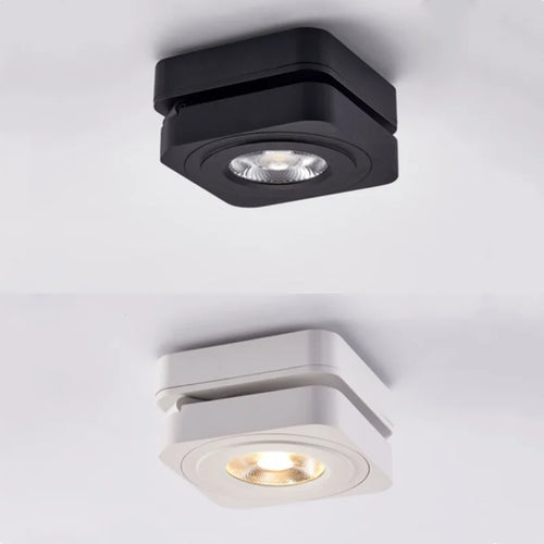 Plafonniers LED Spot 360 degrés Rotation Downlights AC85-265V 7W 10W 12W 15W pliant COB LED Downlights monté en Surface