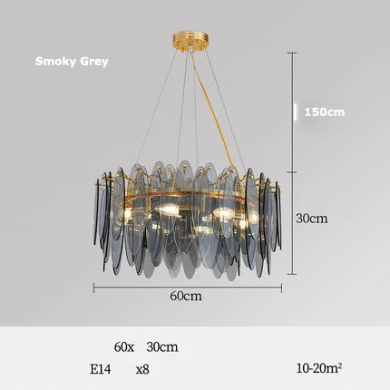 lustre led art déco en fer et verre design élégant pour éclairage moderne - vue 18 sur 25