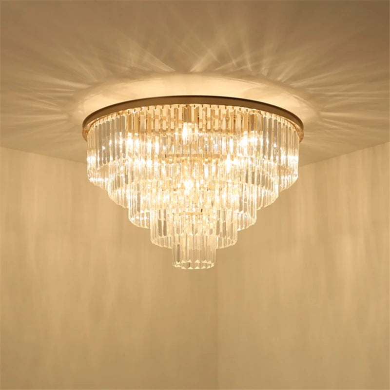 plafonnier moderne en cristal pour décoration élégante intérieure - vue 4 sur 7