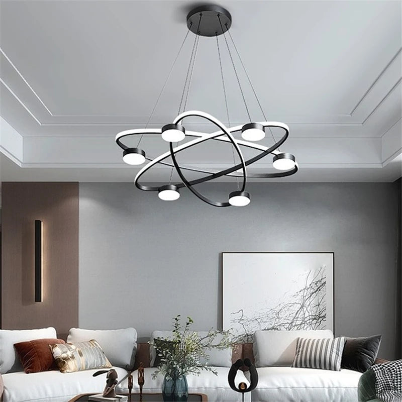 suspension led post-modernes en acrylique design nordique - vue 3 sur 8
