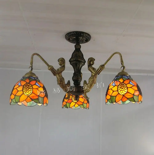 lustre méditerranéen tiffany sirène pour intérieur créatif - vue 13 sur 17