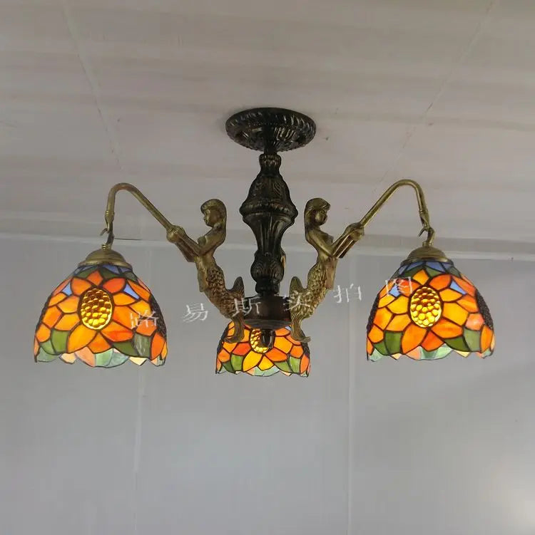 lustre méditerranéen tiffany sirène pour intérieur créatif - vue 12 sur 17