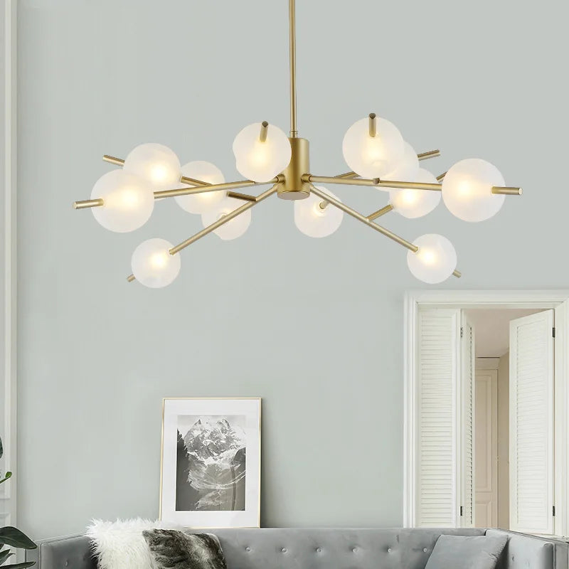 suspension moderne en verre pour décoration intérieure élégante - vue 3 sur 12