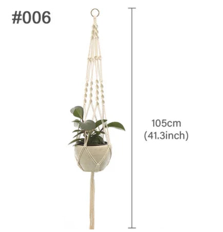 suspension en macramé pour pots de fleurs décoratifs - vue 17 sur 20