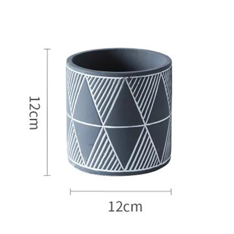 moule en silicone pour pot de fleurs en béton fait maison