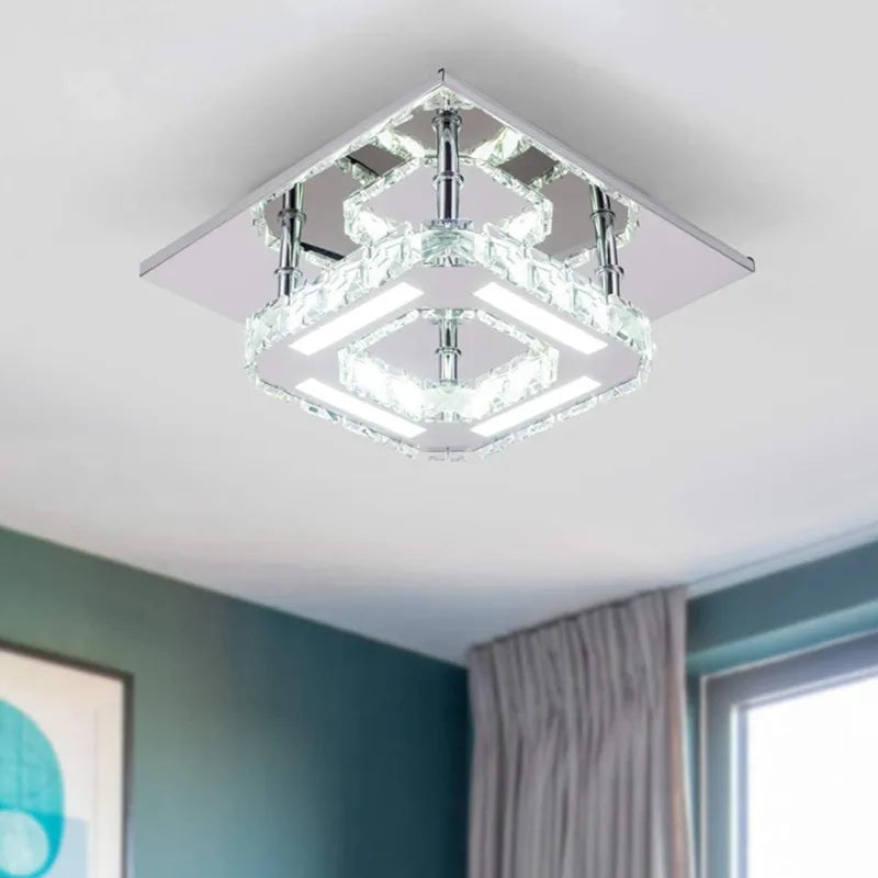 Plafonnier LED décoratives en cristal maison cuisine chambre salon moderne salle à manger Hallw