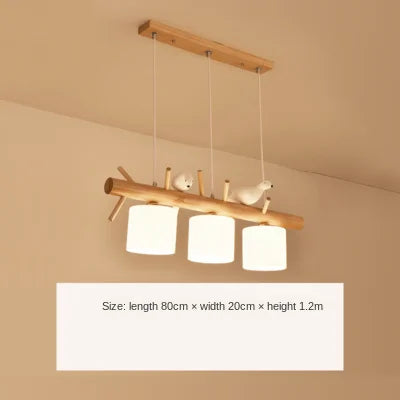 suspension créative nordique en bois pour ambiance moderne - vue 8 sur 9