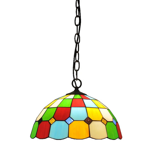lustre tiffany européen pour restaurant café ou bar - vue 16 sur 19