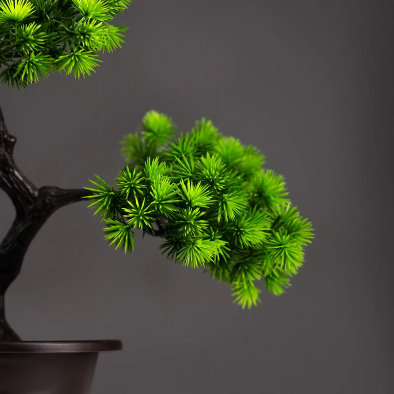 plantes de pin artificielles bonsaï pour décoration intérieure et extérieure - vue 4 sur 8