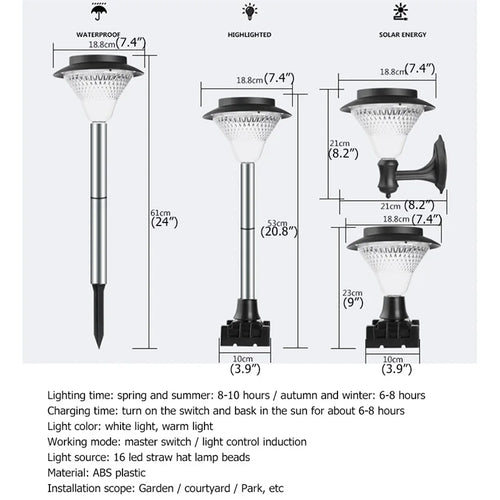 Lampe LED solaire contemporaine à 86 lumières