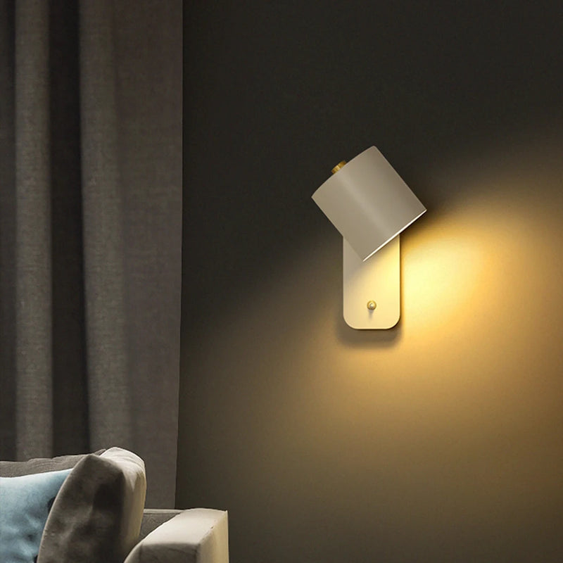 Applique murale LED lampes lumières d'intérieur éclairage d'escalier nordique moderne chambre applique décor à la maison pour salon avec interrupteur applique murale