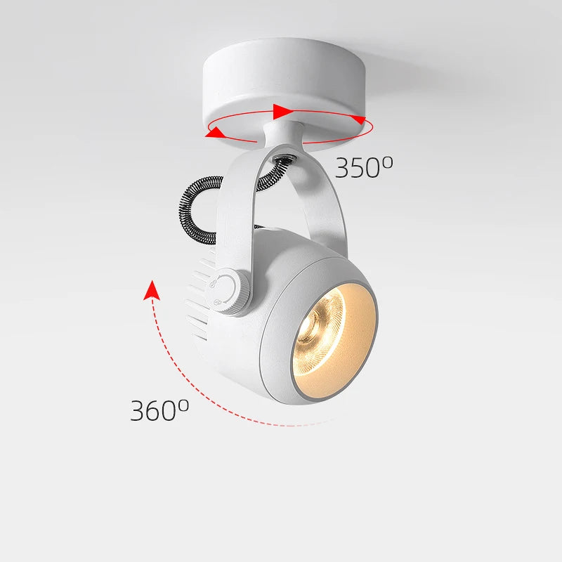 projecteur led rond carré surface montée angle réglable - vue 6 sur 20