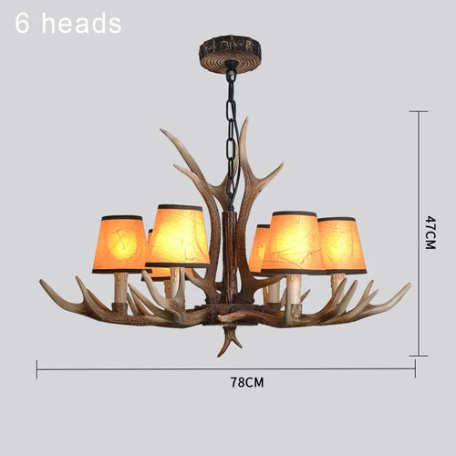 suspension rétro en résine forme bois de cerf pour café restaurant magasin - vue 3 sur 7
