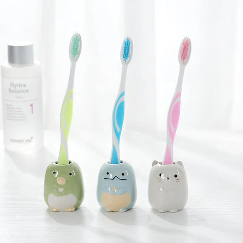 porte-brosse à dents en céramique support multifonction pour rangement - vue 3 sur 14