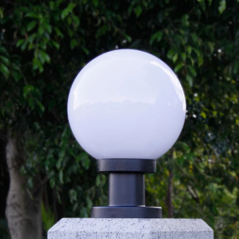 lampe pilier extérieure boule décorative pour éclairage jardin - vue 6 sur 9