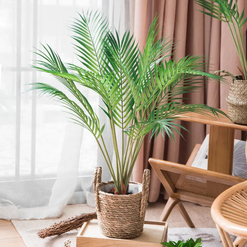 lot de 2 grandes plantes artificielles palmier tropical pour décoration intérieure - vue 6 sur 14