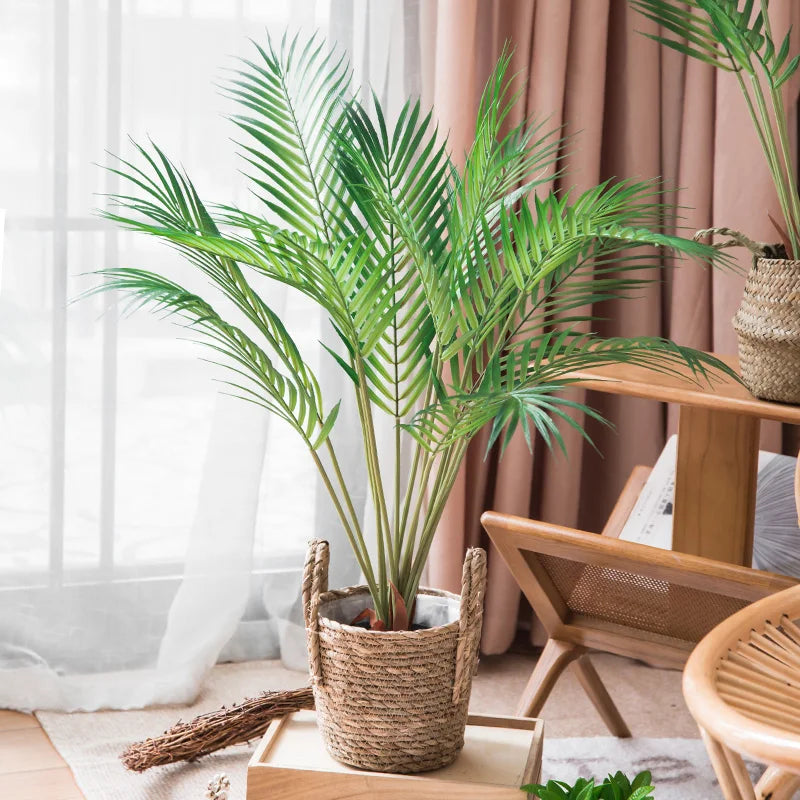 lot de 2 grandes plantes artificielles palmier tropical pour décoration intérieure - vue 5 sur 14