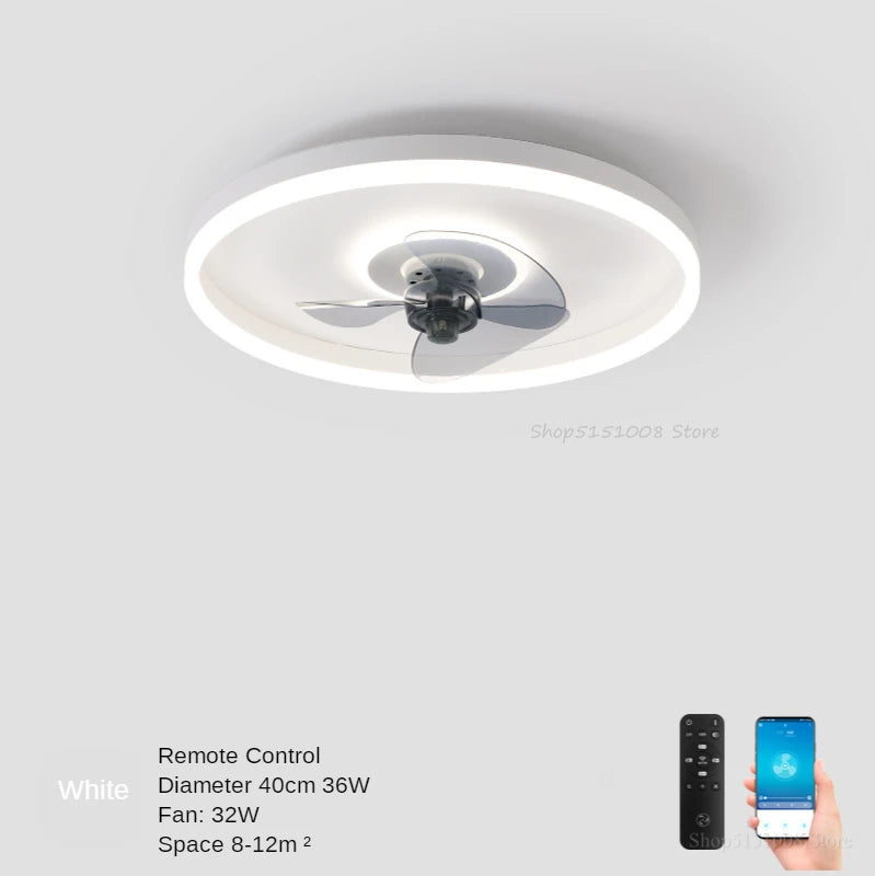 plafonnier moderne à leds avec ventilateur et 3 luminosités - vue 9 sur 18