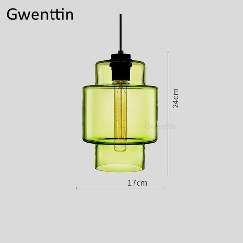 suspension moderne en verre teinté pour décoration intérieure - vue 9 sur 30