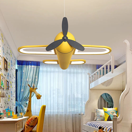 lustre led moderne en forme d'avion pour bébé garçon - vue 4 sur 10