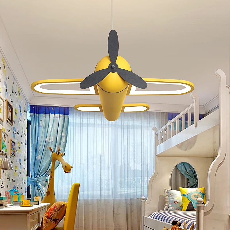 lustre led moderne en forme d'avion pour bébé garçon - vue 3 sur 10