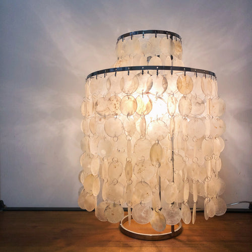 (80j - 5juin) Lampe à poser moderne LED avec plaques nacrées Loredi