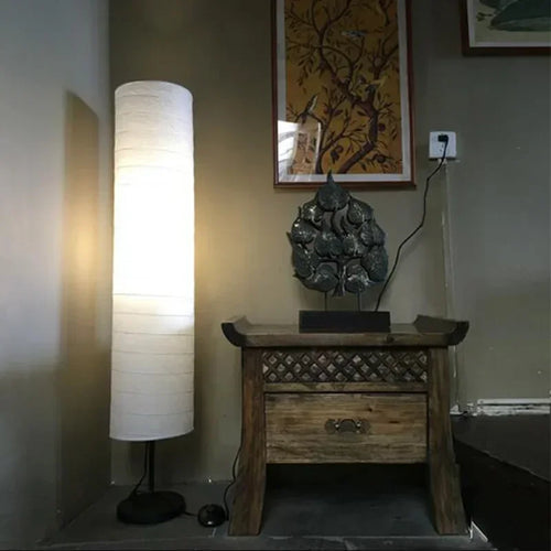 lampadaire nordique holmo design papier luminaire décoration lumière sur pied - vue 6 sur 8