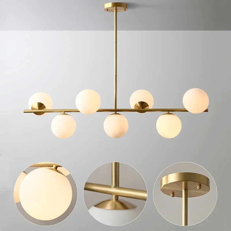 suspension moderne en verre pour décoration intérieure élégante - vue 3 sur 11