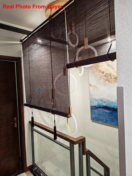 store enrouleur bambou style chinois salon de thé - vue 4 sur 7