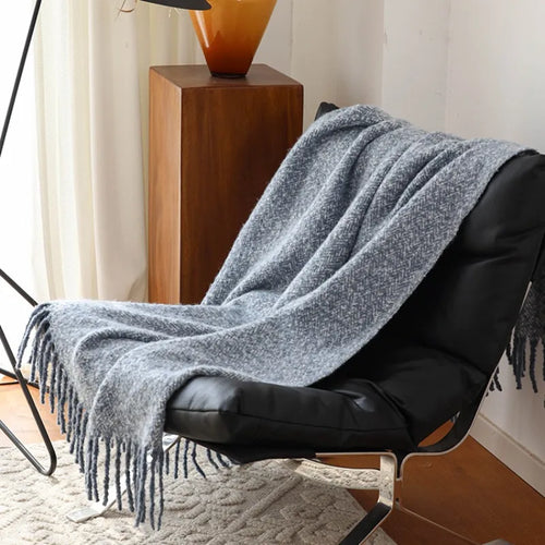 plaid tricot style americain couverture châle salon lit