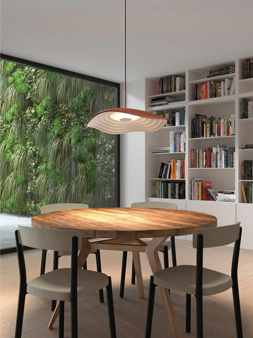 lustre design en forme de feuille de lotus pour bar et restaurant - vue 4 sur 7