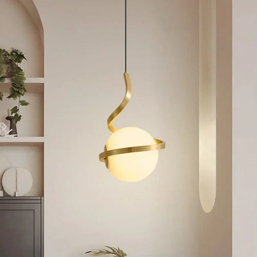 lustre en laiton design moderne pour décoration intérieure élégante - vue 4 sur 8