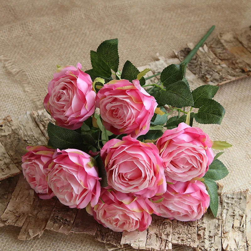 10 têtes de fleurs artificielles pour décoration mariage et festival - vue 11 sur 15
