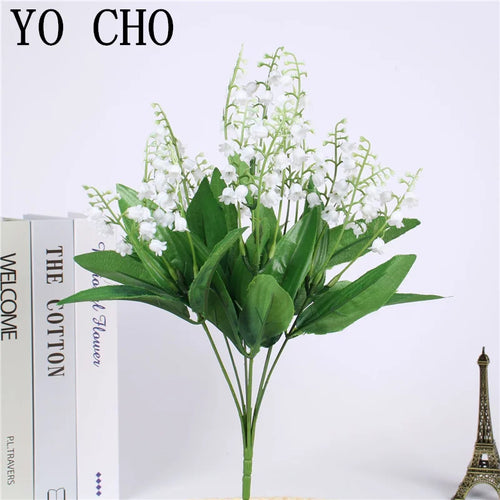 fleurs artificielles muguet bouquet de mariage décoration de fête - vue 9 sur 12