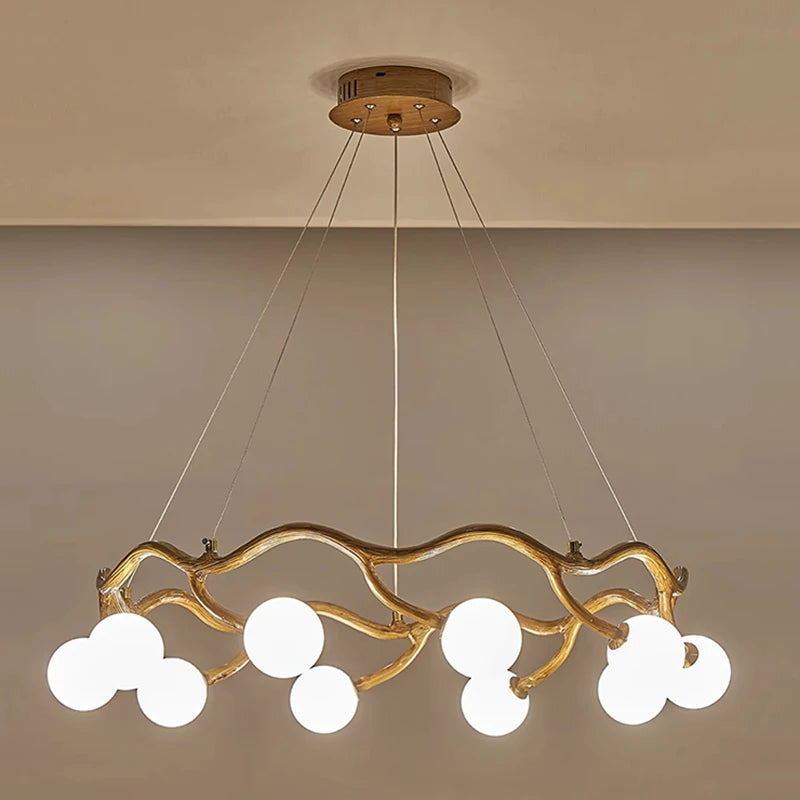 Lustre design led branches d'arbre dois design moderne décoratif d'intérieur