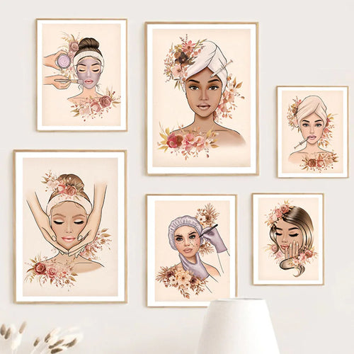 salon de beauté femme art mural nordique décor médical - vue 2 sur 7