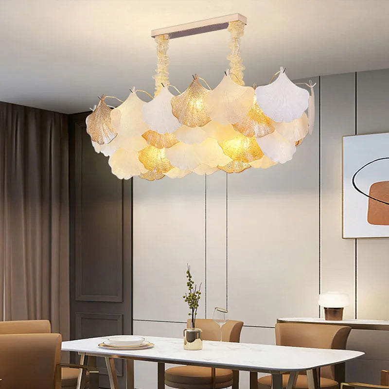 lustre suspendu à led design ginkgo réglable pour intérieur moderne - vue 3 sur 14