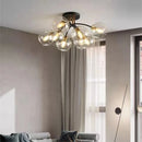 Lampe Plafonnier Verre Nordique Noir Or