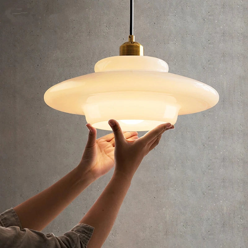 lampe led suspendue moderne en verre pour décoration maison - vue 4 sur 9