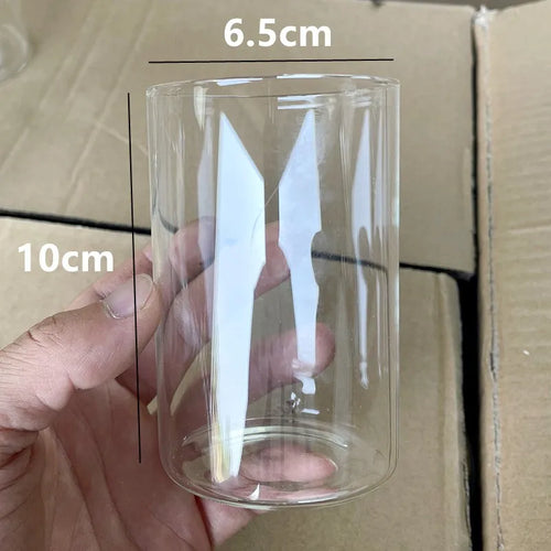 bougeoir en verre transparent pour bougies européennes et événements - vue 10 sur 9