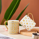 Tasse cafe ceramique peinte main style luxueux bureau