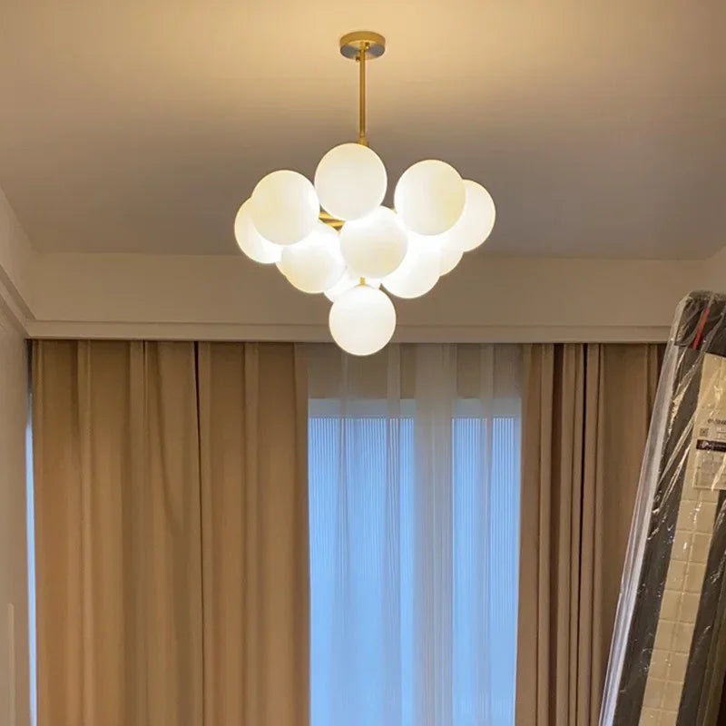 suspension led en verre de luxe décoratives idéales pour restaurant - vue 10 sur 12