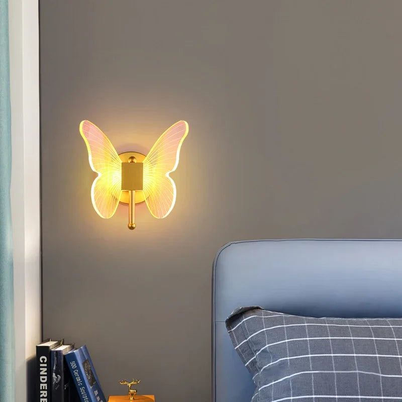 lustre papillon transparent design nordique suspension led - vue 5 sur 17