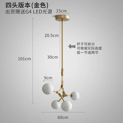 lustre moderne nordique pour décoration intérieure élégante - vue 15 sur 18