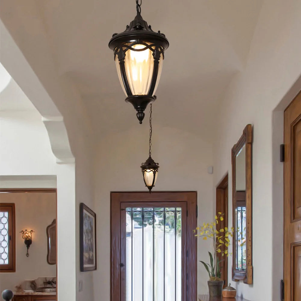 lustre étanche pour balcon et éclairage extérieur décoratif - vue 5 sur 10