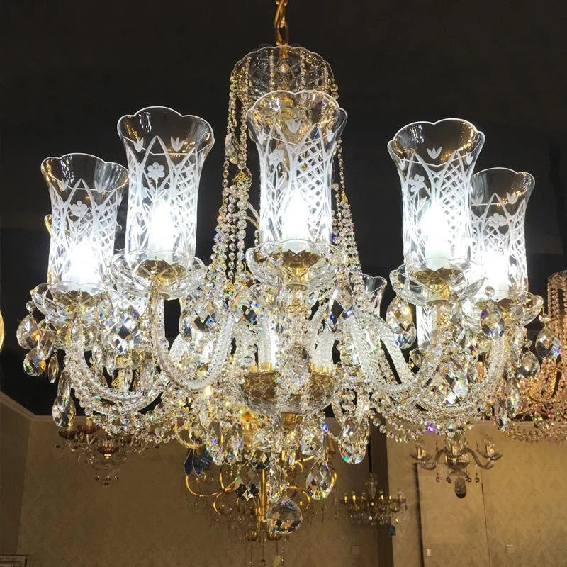 lustres en cristal pour éclairage créatif dans les halls - vue 4 sur 9