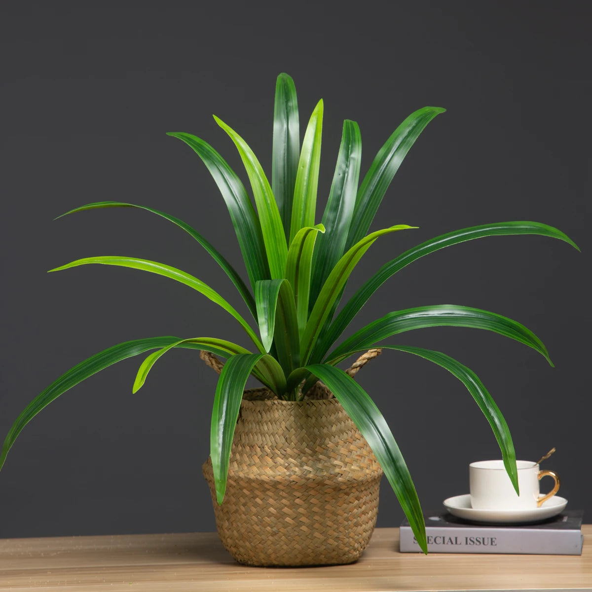 plantes artificielles grandes feuilles orchidées pour décoration intérieure - vue 4 sur 9